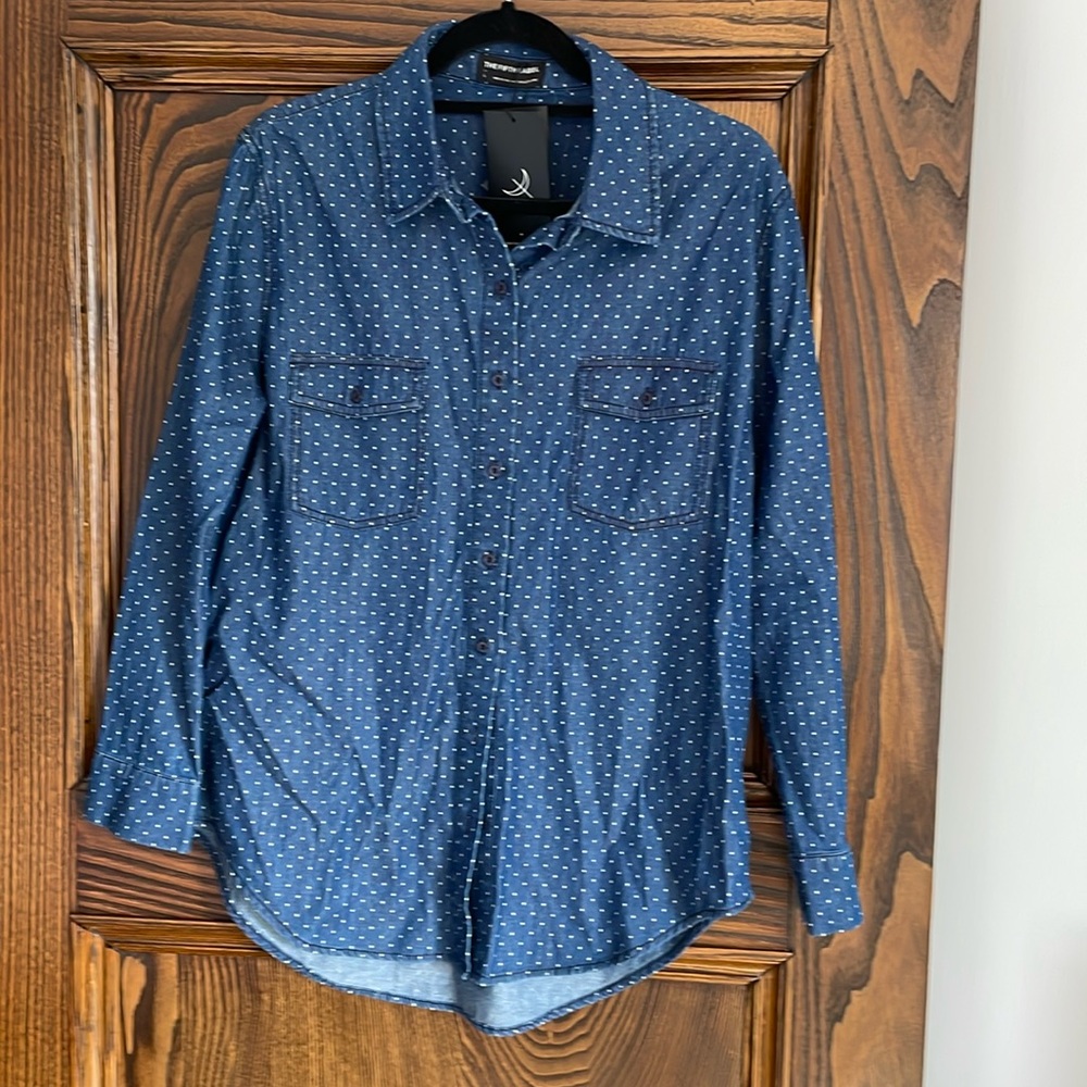 The Fifth Label polka dot chambray shirt